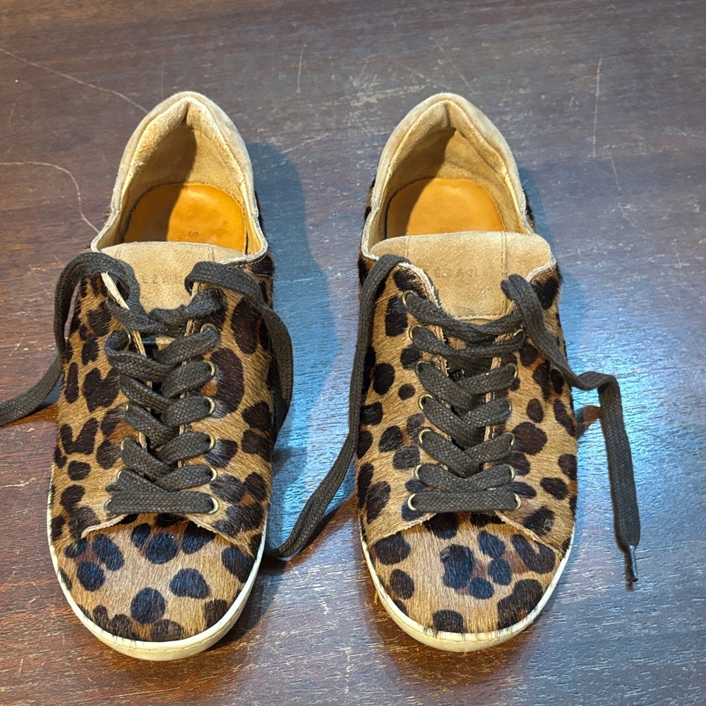 Sezane Leopard Print Jack Trainer